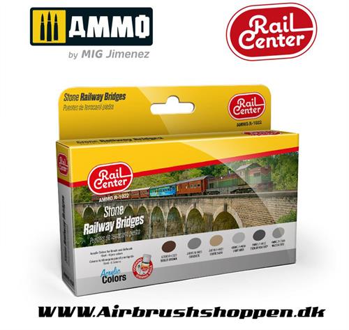 AMMO.R-1022 Rail Center - Stone RailWay Bridges- 6 x 15 ml